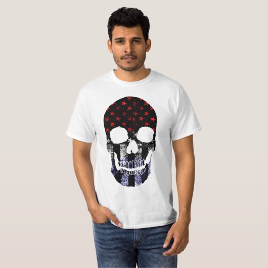 USA Skull Warrior Tシャツ (正面フル)