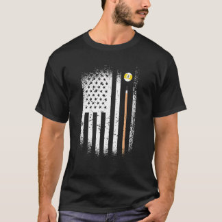 Usa Snooker 9ボール8ボールビリヤード選手 Tシャツ