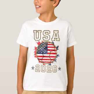 USA Soccer - American Football Kids Fan Gift 2026 Tシャツ
