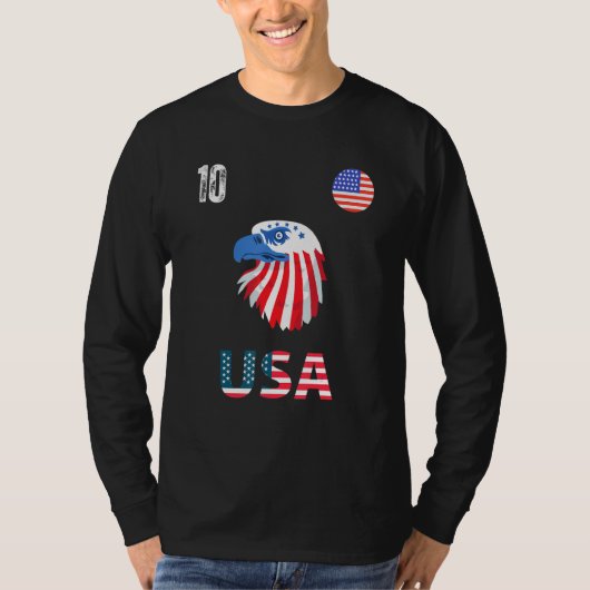 USA Soccer American Football US Soccer Eagle Tシャツ (正面)