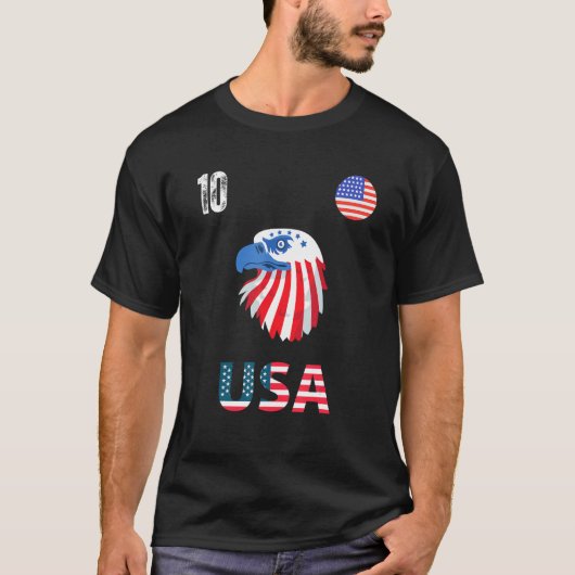 USA Soccer American Football US Soccer Eagle Tシャツ (正面)
