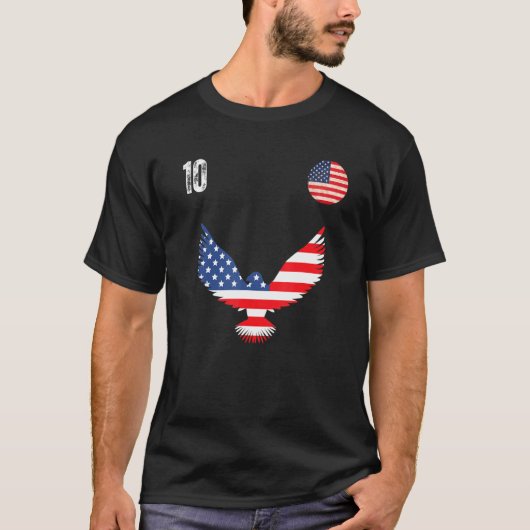 USA Soccer American Football USA Soccer Eagle Tシャツ (正面)