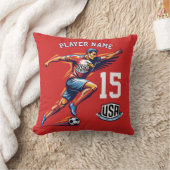 USA Soccer Eagle Athlete Patriotic National Team  クッション (ブランケット)