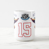 USA Soccer Eagle Athlete Patriotic National Team  コーヒーマグカップ (中央)