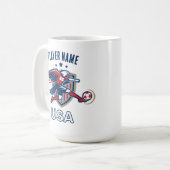 USA Soccer Eagle National Team Patriotic Action コーヒーマグカップ (正面左)
