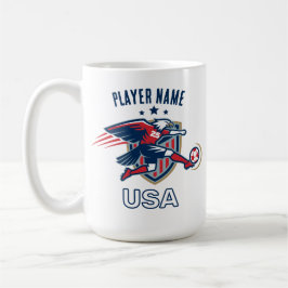 USA Soccer Eagle National Team Patriotic Action コーヒーマグカップ