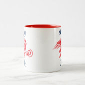 USA Soccer Eagle National Team Patriotic Action ツートーンマグカップ (中央)