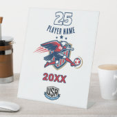 USA Soccer Eagle National Team Patriotic Action 台座サイン (インサイチュ)