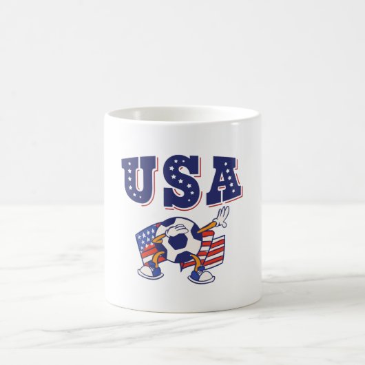 USA Soccer Fan Jersey Shirt American Flag コーヒーマグカップ (中央)