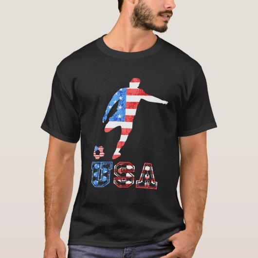 USA Soccer Player American Roots America American Tシャツ (正面)
