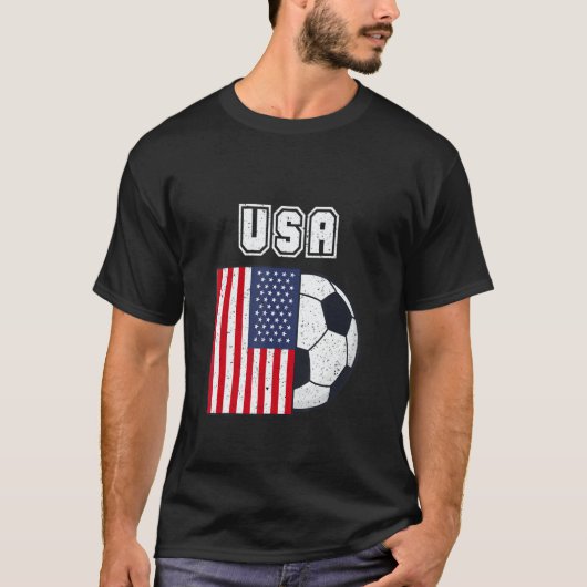 Usa Soccer Team Flag Tシャツ (正面)