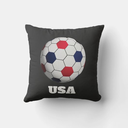 USA Soccer Throw Pillow クッション (裏面)