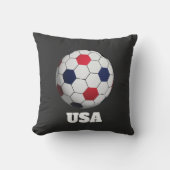 USA Soccer Throw Pillow クッション (正面)