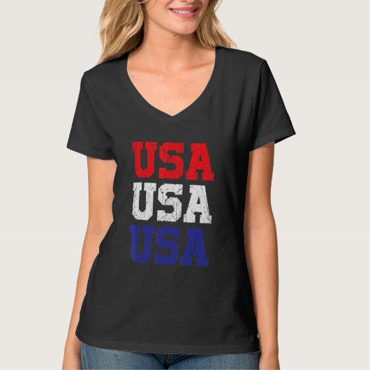 USA Soccer USA Patriotic Soccer Tシャツ (正面)