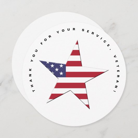 USA Starお客様のサービスに感謝、退役軍人の日 (正面/裏面)