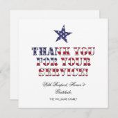 USA Stars and Stripes Thank You Your Service (正面/裏面)