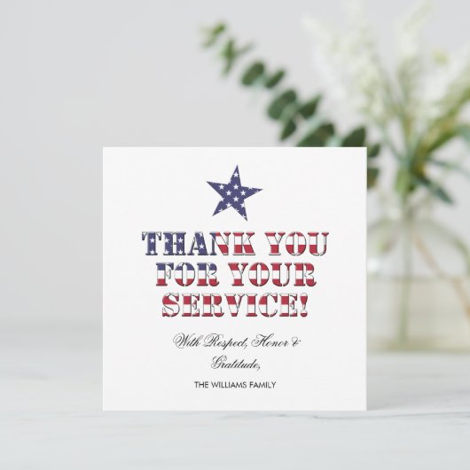 USA Stars and Stripes Thank You Your Service (スタンド正面)