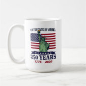 USA Statue of Liberty 250 Years 1776-2026 コーヒーマグカップ (左)