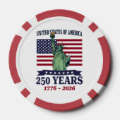 USA Statue of Liberty 250 Years 1776-2026 ポーカーチップ (裏面)