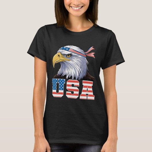 Usa T Shirt American Flag Men Women Kids Eagle Pat Tシャツ (正面)