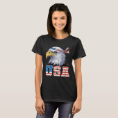 Usa T Shirt American Flag Men Women Kids Eagle Pat Tシャツ (正面フル)