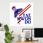 USA Taekwondo Kick (1) ポスター (ホームオフィス)