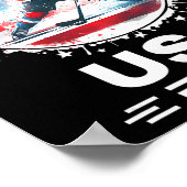 Usa Team 2026 United States American Flag Hockey U ポスター (角)