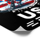 Usa Team 2026 United States American Flag Hockey U ポスター (角)