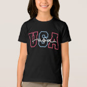USA Text 4th Of July Design-62118 トライブレンドＴシャツ (正面)