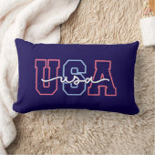USA Text 4th Of July Design-62118 ランバークッション (ブランケット)