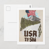 USA To Ski ポストカード (正面/裏面)