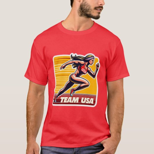 USA-TRACK AND FIELD 4 Tシャツ (正面)