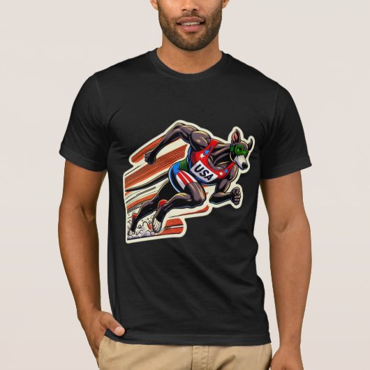 USA-TRACK AND FIELD GREYHOUND 3 Tシャツ (正面)