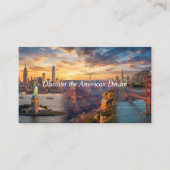 USA Travel & Emergency Info Business Card - Person 名刺 (正面)