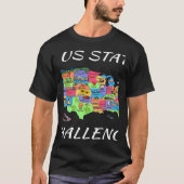 USA Travel  Visit 50 States Map Tシャツ (正面)