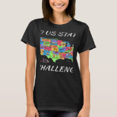 USA Travel Visit 50 States Map Tシャツ (正面)