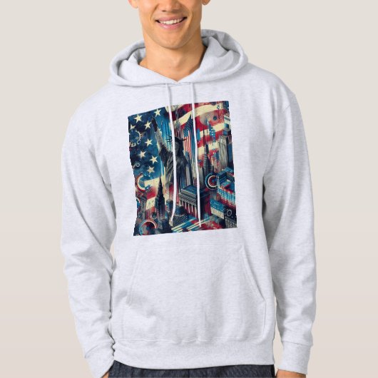 USA Trendy Hoodie – Soft Fabric Modern Street パーカ (正面)
