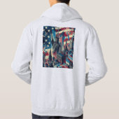 USA Trendy Hoodie – Soft Fabric Modern Street パーカ (裏面)