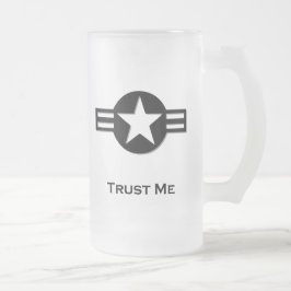 USA Trust Me Black フロストグラスビールジョッキ
