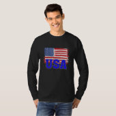 USA US Flag Patriotic American Tシャツ (正面フル)
