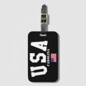 USA varsity letters American Flag Gym Sports  ラゲッジタグ (正面縦)