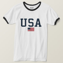 USA varsity letters American Flag Gym Sports  Tシャツ