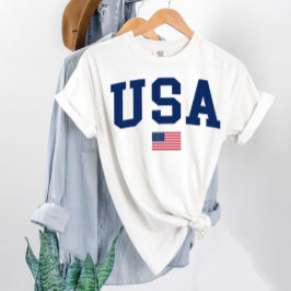 USA varsity letters American Flag Gym Sports  Tシャツ