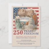 USA Vintage America's Semiquincentennial 250 Years 招待状 (正面)