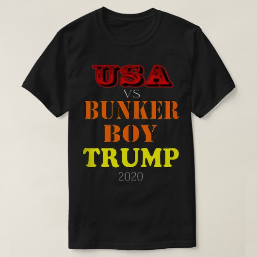USA vs Bunker Boy Trump 2020  Tシャツ (デザイン正面)