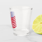 USA Waving Flag Patriotic Design ショットグラス (右)