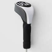 USA WHite on Black ゴルフヘッドカバー (アングル)