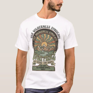 USA Wilderness Syndicate – マウンテンホライズンTシャツ Tシャツ