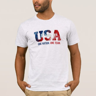 USA World Cup Soccer One Nation One Team Patriotic Tシャツ
