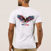 USA World Cup Soccer One Nation One Team Patriotic Tシャツ (裏面)